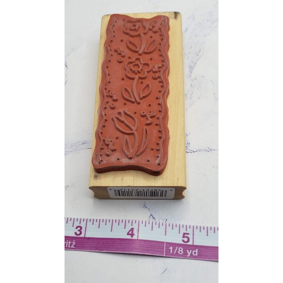 Spring Flowing Flowers Anita's Border Wood Mounted Rubber Stamp - Picture 7 of 7